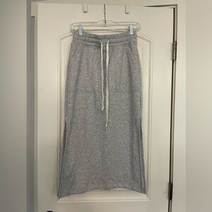 Aerie sweat midi skirt with slits